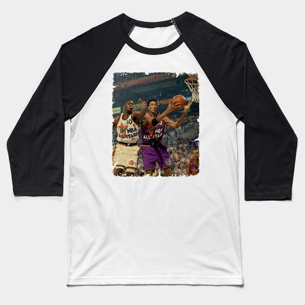 Shawn Kemp vs Scottie Pippen Baseball T-Shirt by Wendyshopart